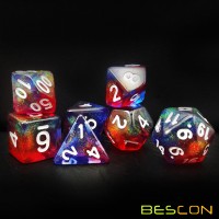 Bescon New Moonstone Dice Valor Stone, Polyhedral Dice Set of 7