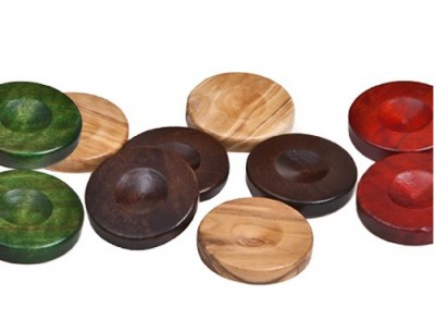 Nikkos Deluxe Olive Wood Backgammon Checker