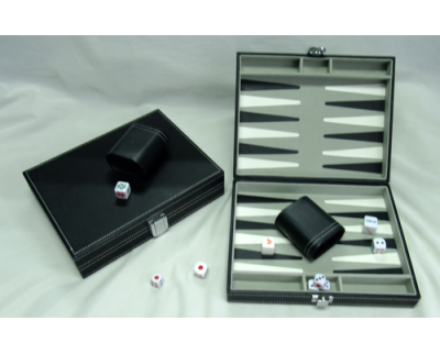 leather backgammon board