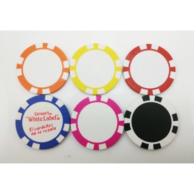 Top grade 14Gram clay custom printing flat poker chips