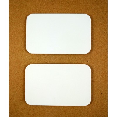 High quality blank ceramic rectangular plaque 80x50MM, blank rectangular ceramic poker chip