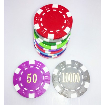 Custom golden printing poker chips